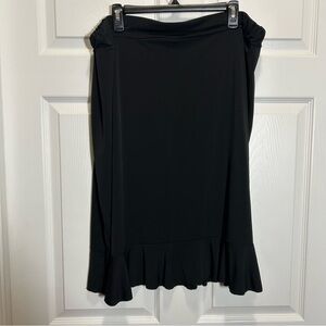 Jaclyn Smith Elegant Black Midi Skirt